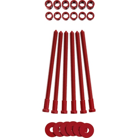 Ekena Millwork Premium Barn Door Flat Track Mounting Hardware for 1 3/8" Door, Regal Red GB60013MRR